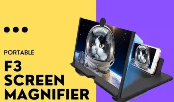 Portable 12X View F3 Screen Expander 3D Magnifier